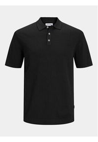 Jack & Jones - Jack&Jones Polo Emil 12248819 Czarny Regular Fit. Typ kołnierza: polo. Kolor: czarny. Materiał: bawełna