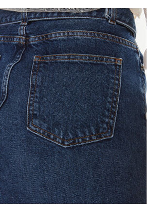 TwinSet - TWINSET Spódnica jeansowa 241TP2661 Granatowy Regular Fit. Kolor: niebieski. Materiał: bawełna, jeans