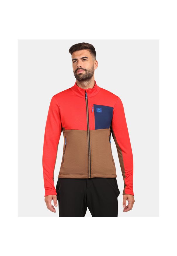 Męska polarowa warstwa środkowa Kilpi ERIN-M. Kolor: brązowy, niebieski, wielokolorowy. Materiał: polar. Sezon: zima. Sport: narciarstwo