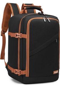 Plecak Kono KONO Plecak podróżny kabinowy do samolotu RYANAIR 40x20x25 czarno brązowy. Kolor: brązowy, wielokolorowy, czarny #1