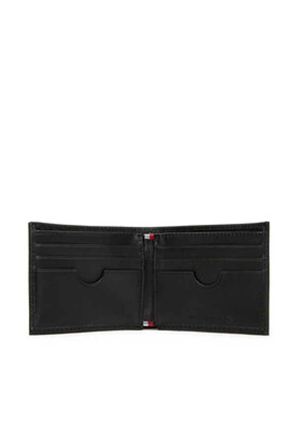 TOMMY HILFIGER - Tommy Hilfiger Duży Portfel Męski Th Flag Mini Cc Wallet AM0AM13518 Czarny. Kolor: czarny. Materiał: skóra