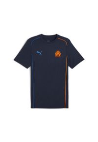 Puma - Męska koszulka Casuals Olympique Marsylia PUMA. Kolor: żółty, pomarańczowy, wielokolorowy, niebieski