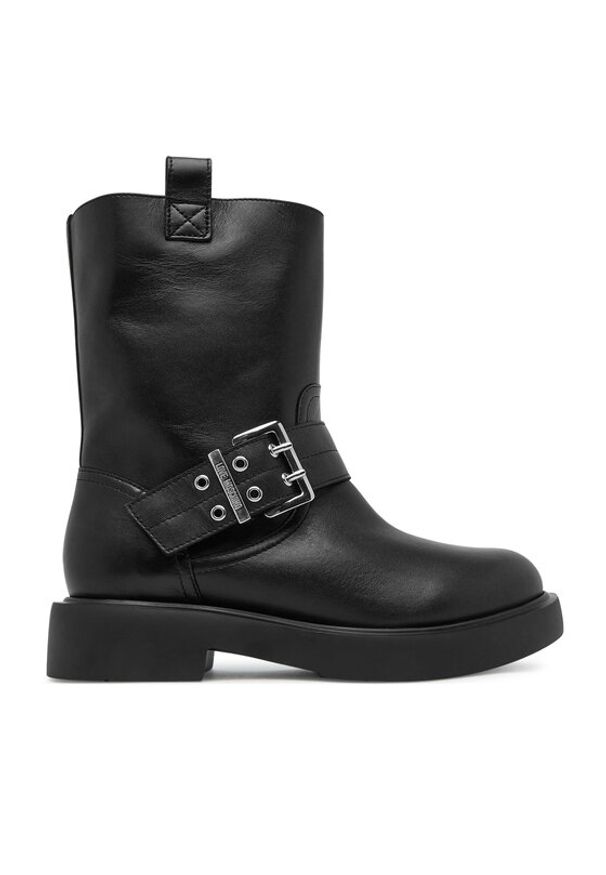 Love Moschino - LOVE MOSCHINO Botki JA24064G1NIA000A35 Czarny. Kolor: czarny. Materiał: skóra