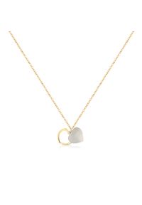 W.KRUK - Naszyjnik złoty perłowe serca. Materiał: złote. Kolor: biały, wielokolorowy, złoty. Kamień szlachetny: perła