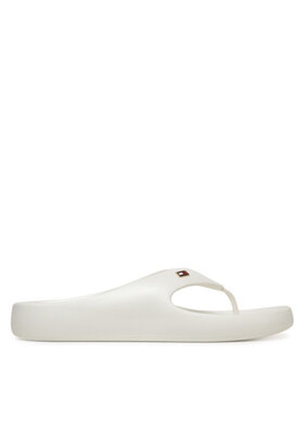 TOMMY HILFIGER - Tommy Hilfiger Japonki Th Comfort Beach Sandal FW0FW08522 Biały. Kolor: biały. Materiał: syntetyk