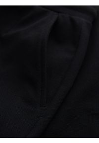 Ombre Clothing - Dzianinowe szorty męskie z podwiniętymi nogawkami – czarne V2 - Rozmiar: XL. Kolor: czarny. Materiał: dzianina. Wzór: jednolity. Styl: klasyczny #8