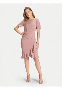 Swing Sukienka koktajlowa 5AH04800 Różowy Regular Fit. Kolor: różowy. Materiał: syntetyk. Styl: wizytowy #1