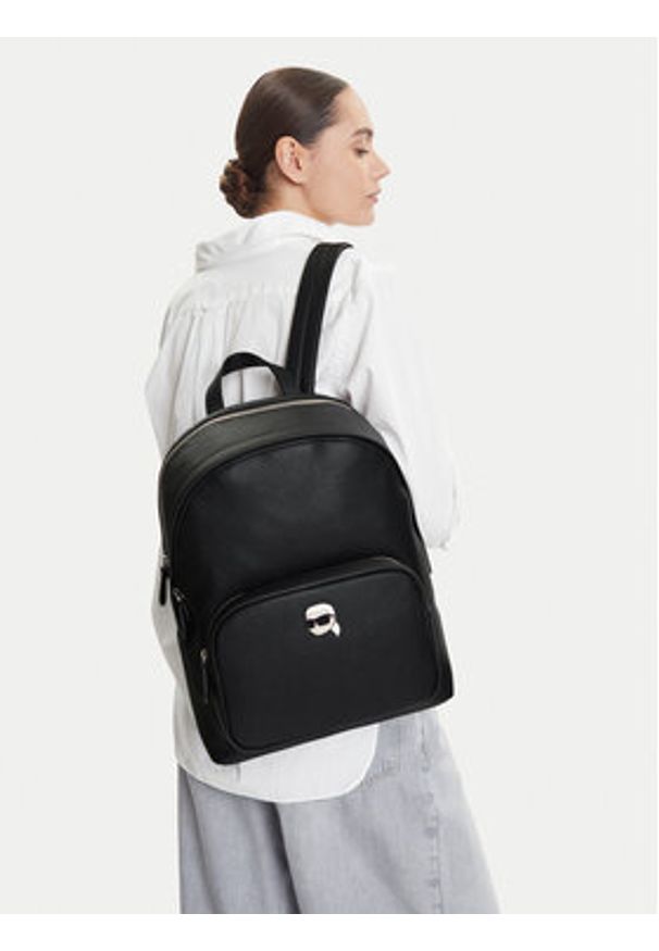 Karl Lagerfeld - KARL LAGERFELD Plecak A1W30497 Czarny. Kolor: czarny. Materiał: skóra
