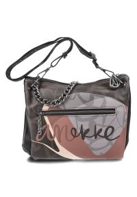 Brązowa Torebka Anekke Elegancka Listonoszka Damska. Kolor: brązowy. Wzór: nadruk. Styl: elegancki