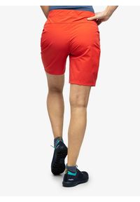 Haglöfs - Spodenki turystyczne damskie Haglofs Lizard Softshell Shorts. Kolor: czerwony. Materiał: softshell. Sport: turystyka piesza