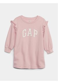 GAP - Gap Sukienka codzienna 741279-01 Różowy Regular Fit. Okazja: na co dzień. Kolor: różowy. Materiał: bawełna. Typ sukienki: proste. Styl: casual #1