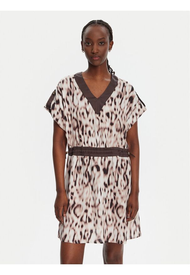 Liu Jo Sport Sukienka codzienna TA5194 TS964 Beżowy Regular Fit. Okazja: na co dzień. Kolor: beżowy. Materiał: syntetyk. Typ sukienki: sportowe, proste. Styl: casual, sportowy