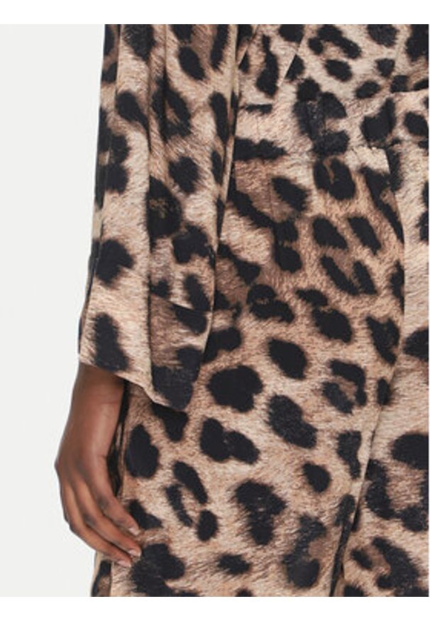 LOLA CASADEMUNT Spodnie materiałowe LS2514018 Brązowy Relaxed Fit. Kolor: brązowy. Materiał: wiskoza