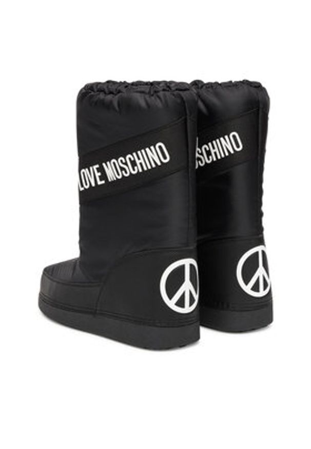 Love Moschino - LOVE MOSCHINO Śniegowce JA24032G1NISA000 Czarny. Kolor: czarny. Materiał: materiał