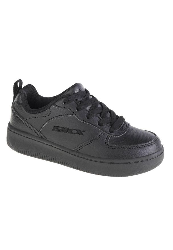 skechers - Buty do chodzenia dla dzieci Skechers Sport Court 92. Okazja: na co dzień. Zapięcie: sznurówki. Kolor: czarny. Materiał: materiał, syntetyk. Szerokość cholewki: normalna. Model: Skechers Sport. Sport: turystyka piesza