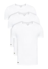 Lacoste Komplet 3 t-shirtów TH3321 Biały Slim Fit. Kolor: biały. Materiał: bawełna #1