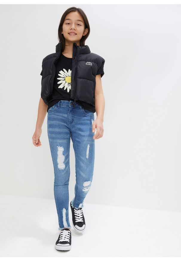 bonprix - T-shirt z czystej bawełny (2 szt.). Kolor: niebieski. Materiał: bawełna