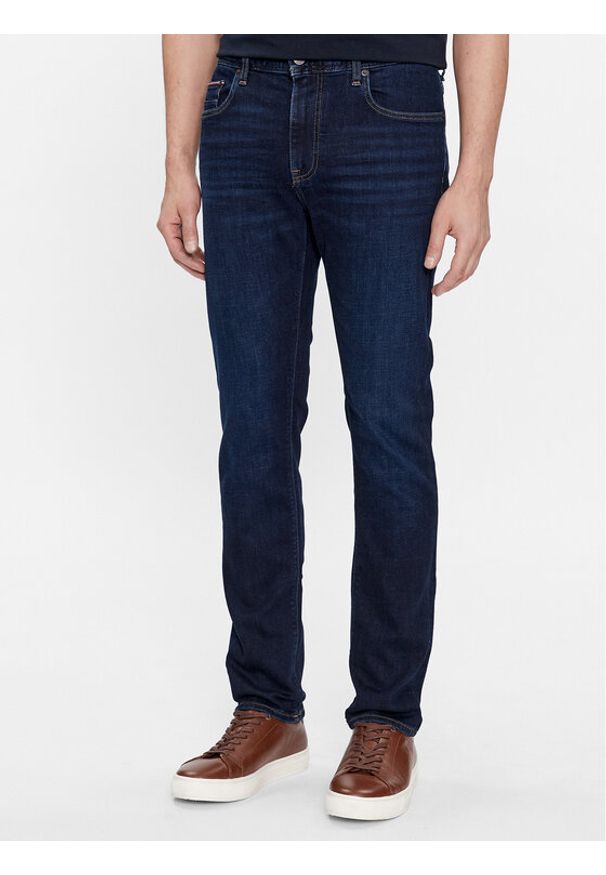 TOMMY HILFIGER - Tommy Hilfiger Jeansy Bleecker MW0MW33346 Granatowy Slim Fit. Kolor: niebieski