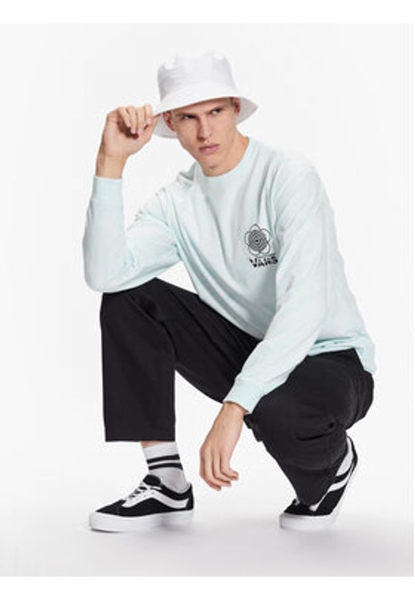 Vans Longsleeve Scattered VN0006DH Niebieski Regular Fit. Kolor: niebieski. Materiał: bawełna. Długość rękawa: długi rękaw