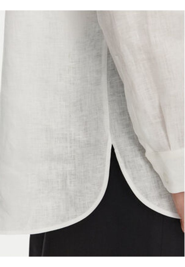 Max Mara Leisure Koszula Noel 2516111018 Biały Regular Fit. Kolor: biały. Materiał: len