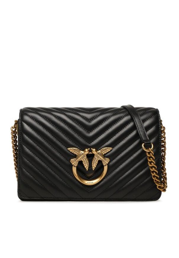 Pinko Torebka Love Click Classic PE 23 PLTT 100063 A0GK Czarny. Kolor: czarny. Materiał: skórzane