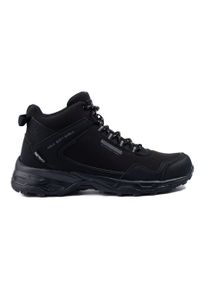 Wysokie buty trekkingowe męskie DK czarne. Kolor: czarny. Materiał: materiał #1