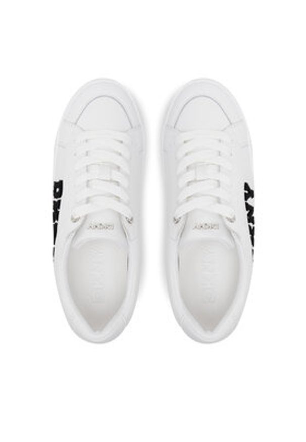 DKNY Sneakersy K1558006 Biały. Kolor: biały. Materiał: skóra