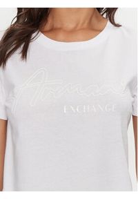 Armani Exchange T-Shirt 6DYT15 YJ3RZ 1000 Biały Regular Fit. Kolor: biały. Materiał: bawełna #4