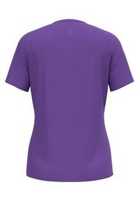 Koszulka damska Odlo ESSENTIAL PRINT T-shirt crew neck s/s. Kolor: fioletowy. Wzór: nadruk