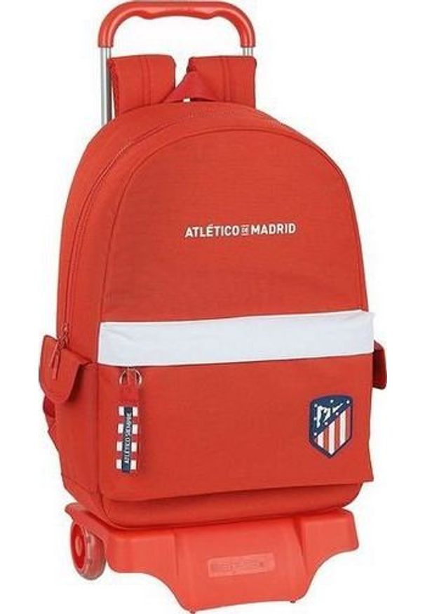 Atletico Torba szkolna z kółkami 905 Atltico Madrid Biały Czerwony. Kolor: biały, wielokolorowy, czerwony