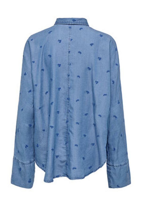 only - ONLY Koszula New Grace 15337926 Niebieski Loose Fit. Kolor: niebieski. Materiał: lyocell