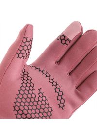 Różowe Rękawiczki Moraj Damskie. Kolor: różowy. Materiał: materiał