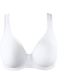 bonprix - Biustonosz typu T-shirt na fiszbinach. Kolor: biały #1