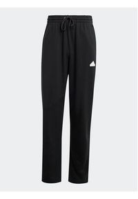 Adidas - adidas Spodnie dresowe Embroidered IS2028 Czarny Relaxed Fit. Kolor: czarny. Materiał: bawełna