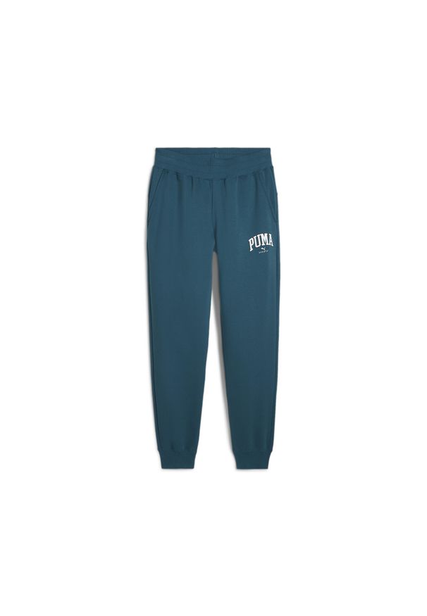 Puma - Męskie spodnie dresowe PUMA SQUAD PUMA Cold Green. Kolor: zielony, niebieski, wielokolorowy. Materiał: dresówka. Sport: fitness