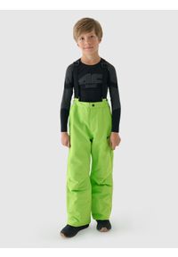 4f - 4F Spodnie narciarskie membrana 5000 chłopięce - zielone 122 (6-7 lat). Kolor: zielony. Materiał: tkanina, poliester, dzianina, materiał. Sezon: lato. Sport: narciarstwo #1