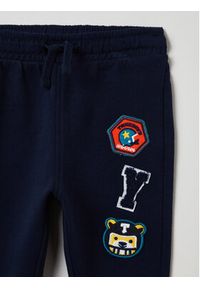 OVS Spodnie dresowe 1842637 Granatowy Regular Fit. Kolor: niebieski. Materiał: bawełna #3