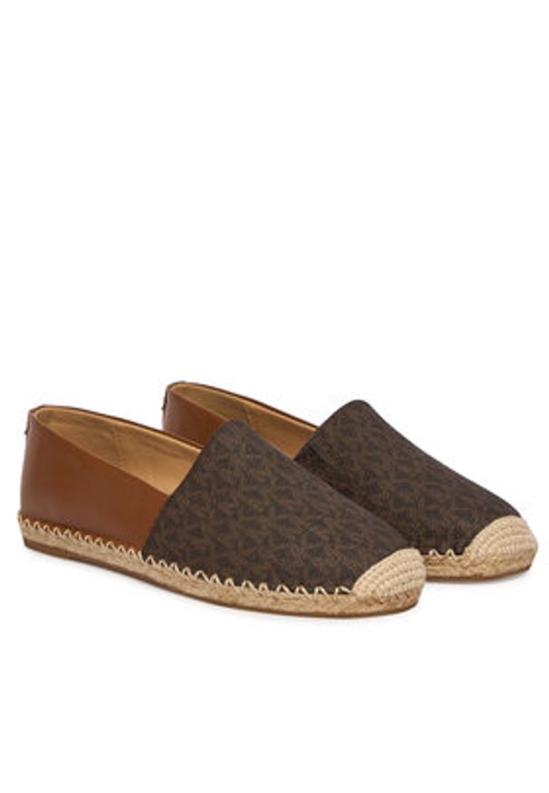 MICHAEL Michael Kors Espadryle Kenze 40R6KZFP1B Brązowy. Kolor: brązowy. Materiał: skóra