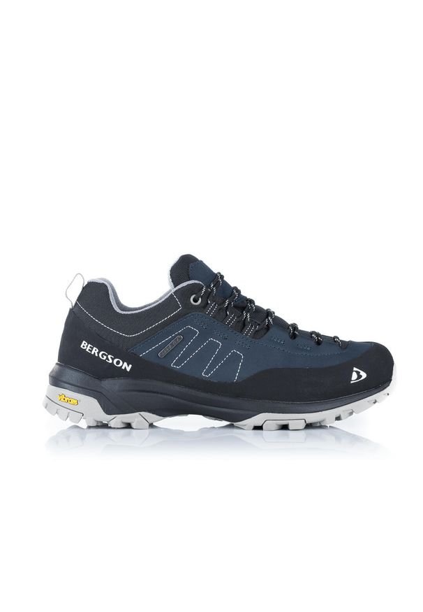Bergson - Buty trekkingowe męskie KIBO LOW STX. Kolor: wielokolorowy, szary, pomarańczowy. Sport: turystyka piesza
