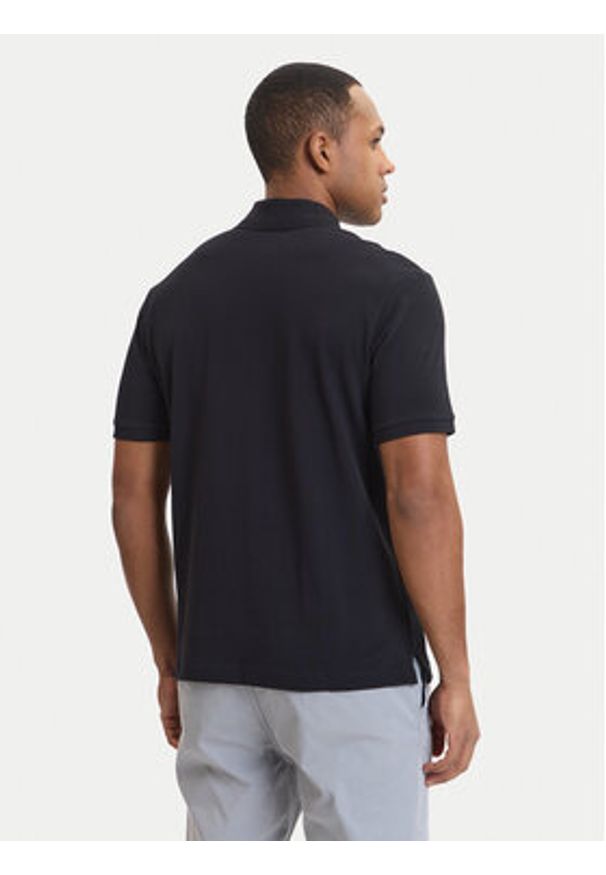 Napapijri Polo E-Small Box NP0A88TQ Czarny Relaxed Fit. Typ kołnierza: polo. Kolor: czarny. Materiał: bawełna