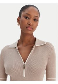 Liu Jo Sport Sukienka dzianinowa TF5028 MS49I Beżowy Regular Fit. Kolor: beżowy. Materiał: syntetyk. Typ sukienki: sportowe. Styl: sportowy #5