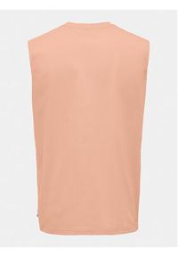 Only & Sons Tank top Fred 22025300 Koralowy Relaxed Fit. Kolor: pomarańczowy. Materiał: bawełna