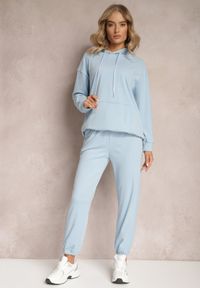 Renee - Niebieski Komplet Dresowy z Bluzą i Spodniami Ciranova. Kolor: niebieski. Materiał: dresówka #1