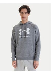 Under Armour Bluza Ua Rival Fleece Logo 1379758 Szary Loose Fit. Kolor: szary. Materiał: bawełna #1