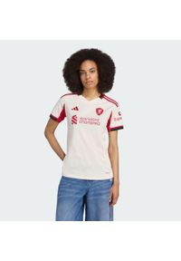 Adidas - Koszulka Liverpool FC 25/26 Away Jersey. Kolor: biały. Materiał: jersey. Sport: piłka nożna