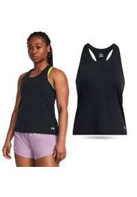 Under Armour - Koszulka damska tank top UNDER ARMOUR 1382437 bez rękawów. Kolor: czarny. Długość rękawa: bez rękawów