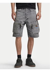 G-Star RAW - G-Star Raw Szorty jeansowe Cargo D24442-D537-G324 Szary Loose Fit. Kolor: szary. Materiał: bawełna #1