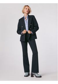 Simple Spodnie materiałowe SPD505-01 Granatowy Regular Fit. Kolor: niebieski. Materiał: materiał, syntetyk #2