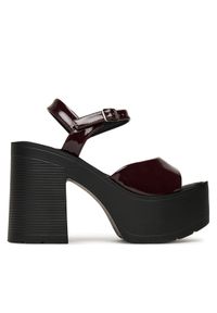 DeeZee Sandały ZB8358-1 Bordowy. Kolor: czerwony. Materiał: skóra #1