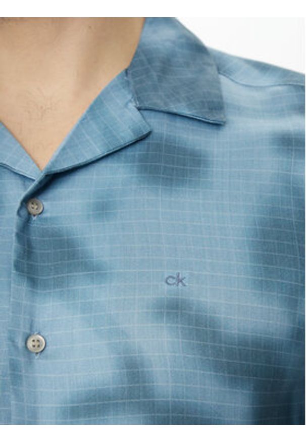 Calvin Klein Koszula K10K114190 Niebieski Regular Fit. Kolor: niebieski. Materiał: lyocell